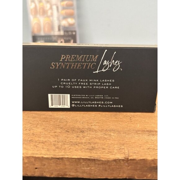 Lilly Lashes Faux Mink San Diego Sealed Black - Pretty Woman Faux Nails - NIB - Picture 4 of 6